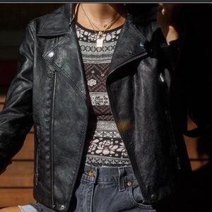 Silence+Noise Faux Leather Jacket, Urban Outfitters size small